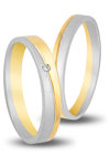 Wedding Rings in 14ct Yellow Gold and White Gold