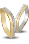 Wedding Rings in 14ct Yellow Gold and White Gold