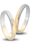 Wedding Rings in 14ct Yellow Gold and White Gold