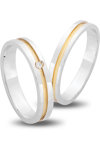 Wedding Rings in 14ct Yellow Gold and White Gold