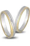 Wedding Rings in 14ct Yellow Gold and White Gold