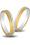 Wedding Rings in 14ct Yellow Gold and White Gold