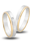 Wedding Rings in 14ct Yellow Gold and White Gold