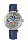 INGERSOLL Jazz Automatic Dual Time Blue Leather Strap