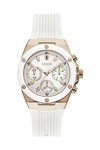 GUESS Ladies White Rubber Strap