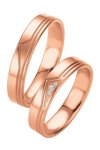 Wedding rings in 8ct Rose Gold Breuning