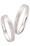 Wedding rings in 8ct White Gold Breuning