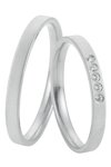 Wedding rings in 8ct White Gold Breuning