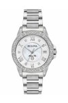 BULOVA Marine Star Crystals Silver Stainless Steel Bracelet