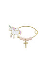 Pin 9ct gold with Cross and Unicorn Ino&Ibo