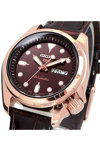 SEIKO 5 Sports Automatic Brown Leather Strap