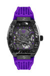 PHILIPP PLEIN The Skeleton Automatic Purple Rubber Strap