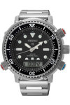 SEIKO Prospex Divers Solar Dual Time Silver Stainless Steel Bracelet