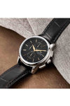 LUCIEN ROCHAT Iconic Chronograph Black Leather Strap