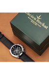 LUCIEN ROCHAT Leman Chronograph Black Leather Strap