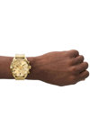 DIESEL Spiked Chronograph Gold Stainless Steel Bracelet