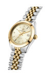 LUCIEN ROCHAT Madame Diamonds Two Tone Stainless Steel Bracelet