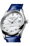 LONGINES The LONGINES Master Collection Diamonds Automatic Blue Leather Strap