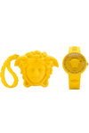 VERSACE Medusa Pop Yellow Rubber Strap