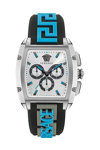 VERSACE Dominus Chronograph Three Tone Rubber Strap