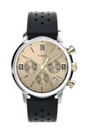 TIMEX Marlin Chronograph Black Leather Strap