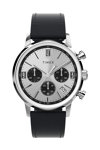 TIMEX Marlin Chronograph Black Leather Strap