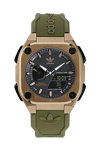 ADIDAS ORIGINALS City Tech One Dual Time Chronograph Green Synthetic Strap