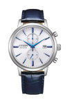 CITIZEN Eco-Drive Chronograph Blue Leather Strap