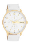 OOZOO Timepieces White Leather Strap