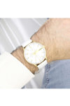 OOZOO Timepieces White Leather Strap