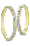 Wedding Rings in 9ct Yellow Gold and White Gold