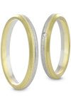 Wedding Rings in 9ct Yellow Gold and White Gold