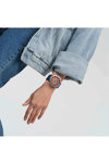 SWATCH Big Bold Irony Orange In The Works Blue Rubber Strap