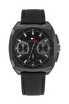 TOMMY HILFIGER Casual Black Leather Strap