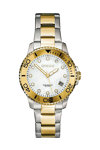 GREGIO Divers Zircons Two Tone Stainless Steel Bracelet