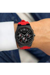 CLUSE Vigoureux Chronograph Red Silicone Strap