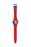 SWATCH Simpsons Little Lady Liberty Red Silicone Strap