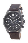 3GUYS Chronograph Brown Leather Strap