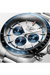 LONGINES Conquest Automatic Chronograph Silver Stainless Steel Bracelet