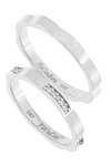 9ct White Gold Wedding Rings with Zircons by FaCaD’oro