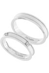 9ct White Gold Wedding Rings with Zircons by FaCaD’oro