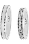 9ct White Gold Wedding Rings with Zircons by FaCaD’oro