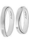 9ct White Gold Wedding Rings with Zircons by FaCaD’oro