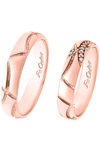 9ct Rose Gold Wedding Rings with Zircons by FaCaD’oro