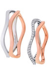 9ct Rose Gold and White Gold Wedding Rings with Zircons by FaCaD’oro