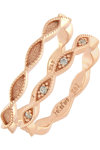 9ct Rose Gold Wedding Rings with Zircons by FaCaD’oro