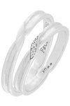 9ct White Gold Wedding Rings with Zircons by FaCaD’oro