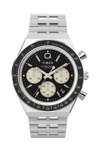 Q TIMEX Chronograph Silver Stainless Steel Bracelet