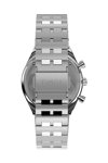 Q TIMEX Chronograph Silver Stainless Steel Bracelet