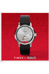 TIMEX Marlin x Peanuts Snoopy Flying Ace Automatic Black Leather Strap